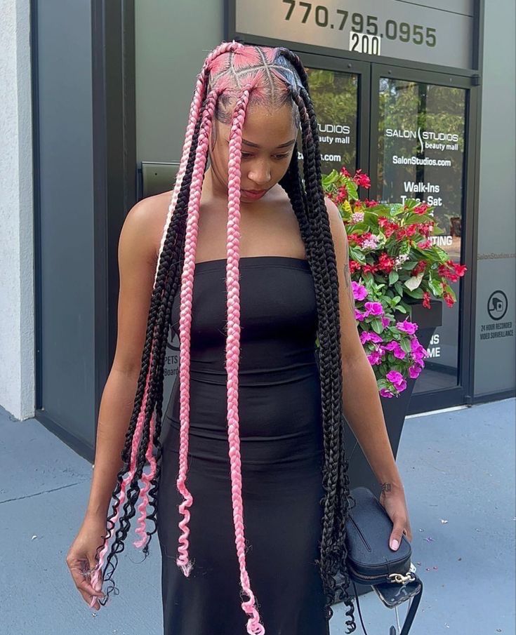 (1,) - BEAUTIFUL COLORS KNOTLESS BOX BRAID WITH HAIR INCLUDED.  SCROLL TO SEE DIFFERENT COLORS OF LARGE KNOTLESS BOX BRAID WE PROVIDE DIFFERENT COLORS FOR OUR CLIENTS. (MID-BACK - $180) ( WAIST-LENGTH $200) (BUTT LENGTH $250)
