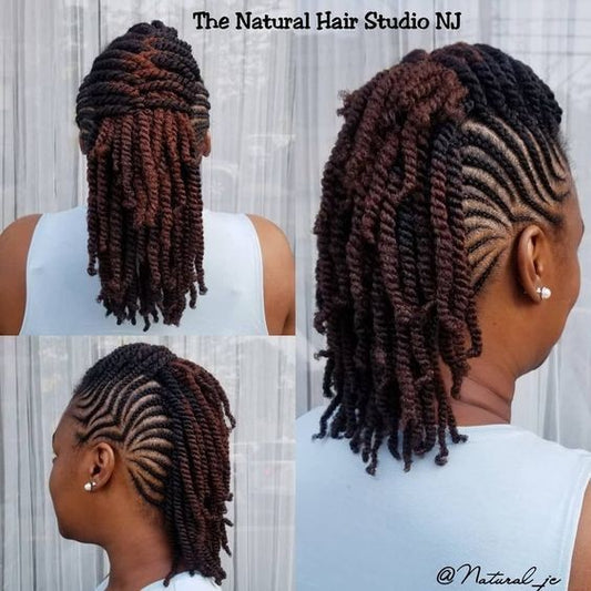 (C9) CONROWS DESIGN WITH TWIST,  HAIR NOT INCLUDED.