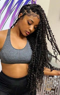 PASSION TWIST MEDUIM MID-BACK TO WAIST-LENGTH HAIR NOT INCLUDED.