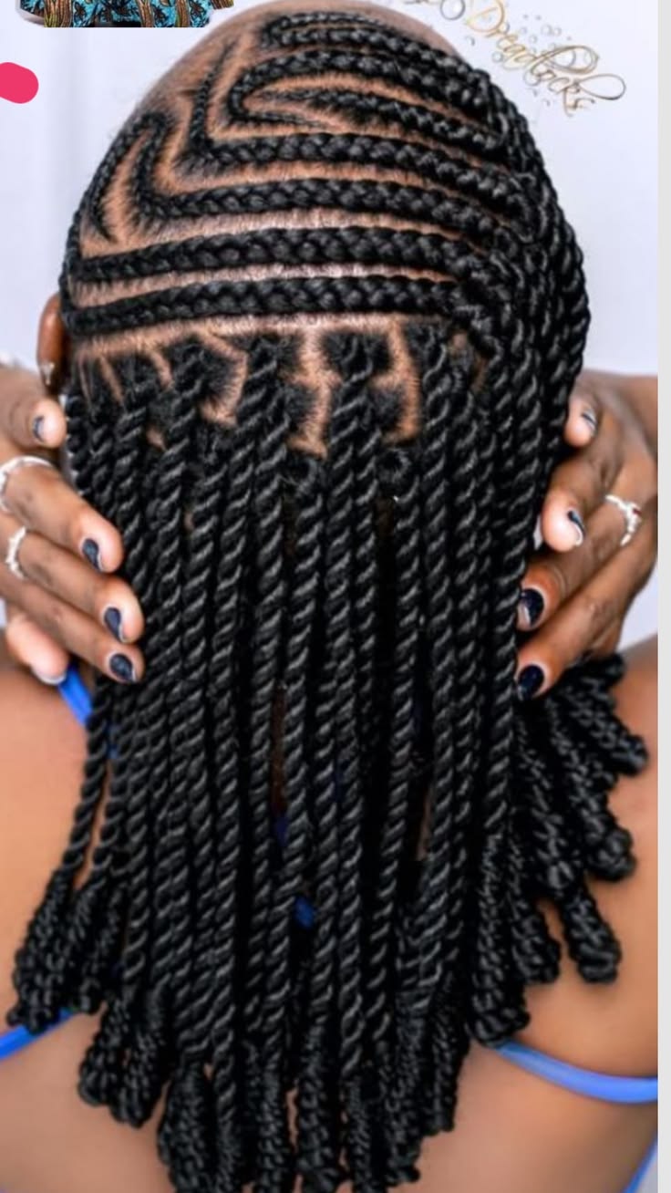 (3) CONROW DESIGN WITH BANTU KNOT.