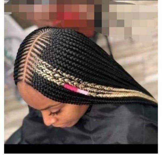 (1E) > BEAUTIFUL DESIGN CONROWS PLS SCROLL FOR MORE PICTURES. (MID-BACK $260) (WAIST-LENGTH $300).  HAIR-INCLUDED