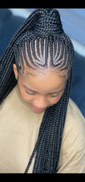 (1b) > CONROWS DESIGN WITH HAIR INCLUDED MID-BACK TO WAIST-LENGTH