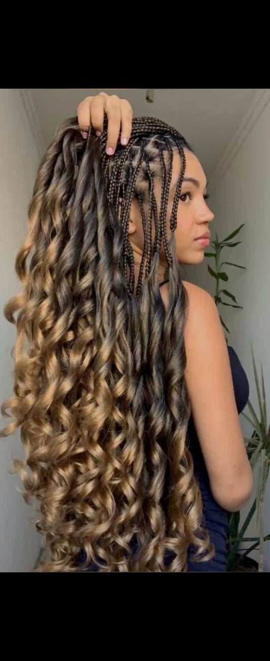 (Q3) FRENCH CURLS SMALL MEDIUM , MID-BACK $250, WAIST LENGTH $300