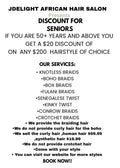 (1d) SERIONS ABOVE 50 AND UP. PLS READ FLYER FOR INSTRUCTIONS.