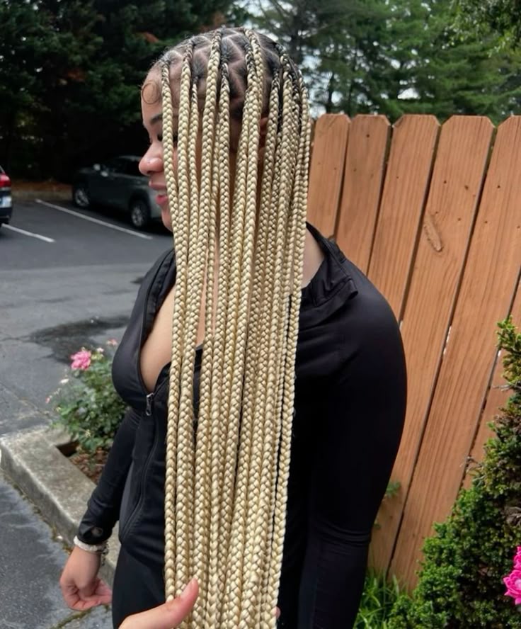 (1,) - BEAUTIFUL COLORS KNOTLESS BOX BRAID WITH HAIR INCLUDED.  SCROLL TO SEE DIFFERENT COLORS OF LARGE KNOTLESS BOX BRAID WE PROVIDE DIFFERENT COLORS FOR OUR CLIENTS. (MID-BACK - $180) ( WAIST-LENGTH $200) (BUTT LENGTH $250)